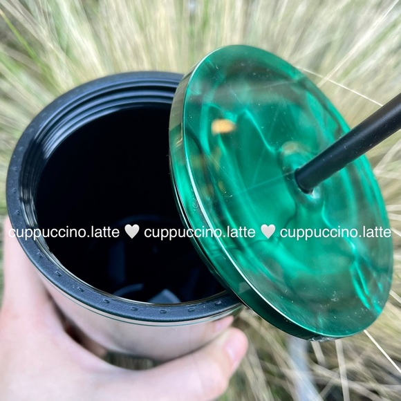 💚NEW💚Starbucks Marbled Jade Green Grande Cold Cup Tumbler - Picture 5 of 7